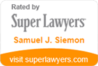 Rated by Super Lawyers - Samuel J. Siemon - visit superlawyers.com