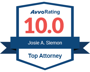 Avvo Rating 10.0 | Josie A. Siemon | Top Attorney